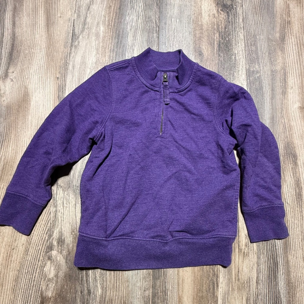 Primary Quarter Zip Sweatshirt Purple Cotton Blend PlayweaR